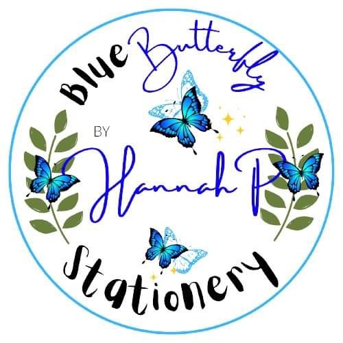 Blue Butterfly Stationery by Hannah P.